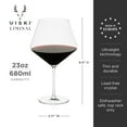 thumbnail image 4 of Viski Liminal Burgundy Crystal Wine Glass, Ultrathin Lightweight Clear Drinking Glasses, Elegant Stemmed Glassware for Chardonnay, Pinot Noir, and Red Wines, 23 oz, Set of 2, 4 of 5