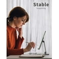 thumbnail image 4 of Support de Tablette pour Bureau, Adapté pour Tablette de 7-13.3 Pouces base en Aluminium Épais, multi-angle Réglable et Pliable, 4 of 9