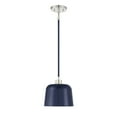 thumbnail image 3 of Trade Winds Nora 1-Light Pendant in Navy Blue with Polished Nickel, 3 of 5
