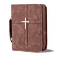 thumbnail image 1 of Funda para Biblia HFLZBRO de Cuero Vegano con Bolsillo para Teléfono Marrón, 1 of 6