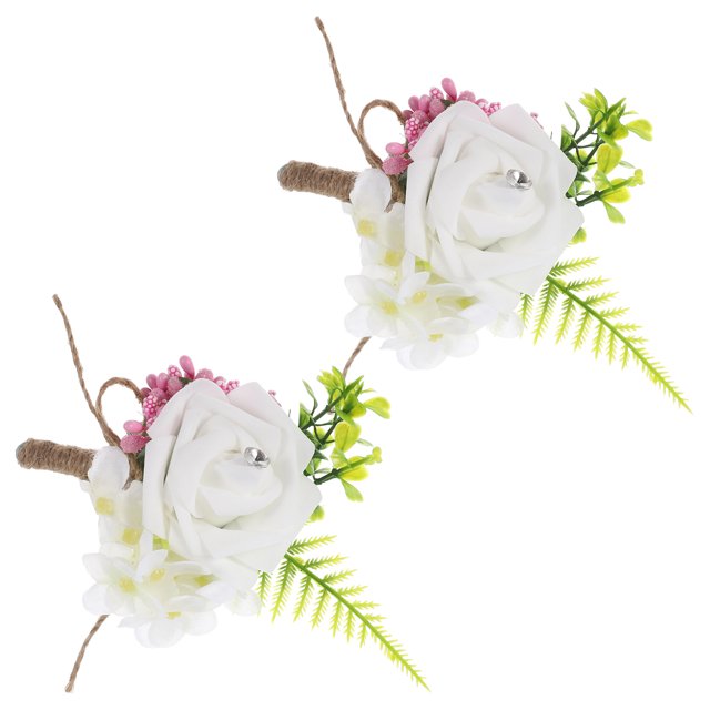ADDHAT 2Ud Corsage Artificial Para Novio Para De Y Eventos Especiales