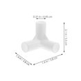 thumbnail image 2 of FONWILYO 30Pcs White Plastic Elbow Connector Canopy Tent Replacement Parts for Frame Repair, 2 of 8