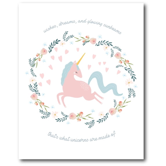 Wishes Unicorn Gallery-Wrapped Canvas Wall Art