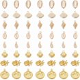 thumbnail image 1 of 80 piezas de 8 estilos de conchas doradas, dijes de animales marinos, vieiras, caracola, dije de océano de verano, dije de joyería de metal., 1 of 5