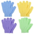 thumbnail image 1 of Miangastore Exfoliating Wash Gloves Polyester Assorted Color 4 Pairs 7.3x6.3in, 1 of 8