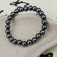 thumbnail image 2 of Ayyufe Black Round Magnetic Stone Bracelet Unisex Health Care Bangle, 2 of 6