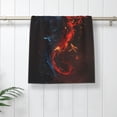 thumbnail image 5 of Pofeuu Red And Blue Fire Bird Print Hand Towel 27.5" x 16" Soft Absorbent Towel for Bathroom SPA Gym Hotel, 5 of 6