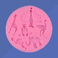 thumbnail image 4 of Molde de silicona para fondant con forma de animal, molde para hacer gelatina de chocolate y caramelo, molde para decoración de tartas y cupcakes (rosa), 4 of 4