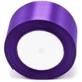 thumbnail image 3 of 2 inches 25 Yards Purple Satin Ribbon Perfect for Wedding, Gift Wrapping, 3 of 3