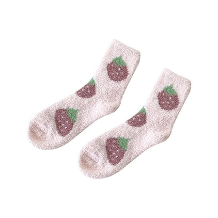 

UoCefik Floral Winter Warm Socks for Women Fuzzy Fluffy Socks