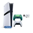 thumbnail image 1 of PlayStation 5 Pro 2TB SSD Digital Console with Two Controllers, White and Chroma Teal DualSense and Mytrix Dual Controller Charger - Flagship PS5 Pro Console, 1 of 9