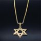 thumbnail image 5 of Judaísmo Israel Hexagrama Judío Magen David Acero Inoxidable Collar Largo Estrella de David Collares Joyería joyeria N1462S02, 5 of 5