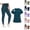 Blue, variant on Scrubs for Women Set Stretch V-Neck Top & Jogger Pants with Drawstring Medical Nursing Uniforms Set with Pockets