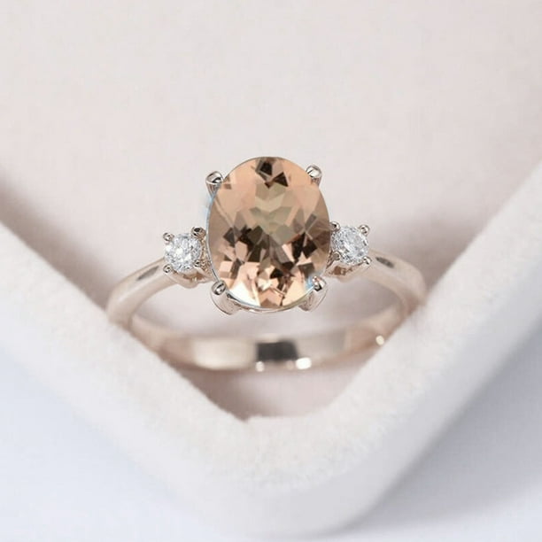 Fiudx Anillo de Circón, Elegante Joyería de Aleación, Diseño de Piedras Preciosas Brillantes, Ideal para Uso Diario En Fiestas, Regalo de Moda para Mujer, Color Plateado, Tallas Disponibles: 6 a 10