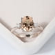 thumbnail image 1 of Fiudx Anillo de Circón, Elegante Joyería de Aleación, Diseño de Piedras Preciosas Brillantes, Ideal para Uso Diario En Fiestas, Regalo de Moda para Mujer, Color Plateado, Tallas Disponibles: 6 a 10, 1 of 2
