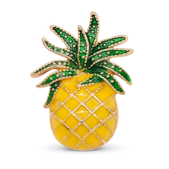 Pineapple Fruit Yellow Green Snap Jewelry Ginger Charm Button, For Interchangeable DIY Customizable Accessories