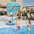 thumbnail image 4 of Danrelax 3.1-4.1FT Adjustable Pool Basketball Hoop, 32"x23" Backboard, Portable, Blue, 4 of 9