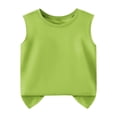 thumbnail image 4 of Freshbabe Boys Solid Color Crew Neck Sleeveless T-Shirts, Basic Plain Tees Multipack For Kids Daily Wear, Back To School，Sports and Layering, 4 of 6