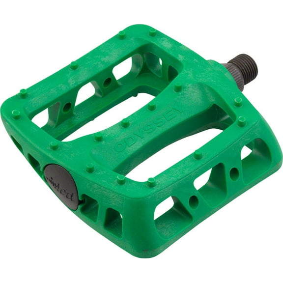 Odyssey Twisted PC Pedals - Platform, Composite/Plastic, 9/16", Green