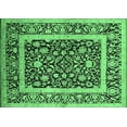 thumbnail image 1 of Ahgly Company Indoor Rectangle Oriental Emerald Green Traditional Area Rugs, 5' x 7', 1 of 4