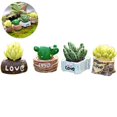 thumbnail image 1 of Plantas Suculentas Artificiales Decoración De Escritorio Para El Hogar Simulación Realista Duradera Suculentas Adornos Para Estantería De Sala De Estar 4 Uds Guardurnaity HA035470-00, 1 of 6
