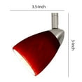 thumbnail image 5 of Hand Blown Glass Shade Track Light Head with Metal Frame, Red and Silver- Saltoro Sherpi, 5 of 5