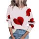 thumbnail image 2 of Pntutb Suéter de cuello redondo para mujer Suéter suelto de manga larga de otoño e invierno Amor Tops de ocio Pntutb Pntutb-1235, 2 of 8