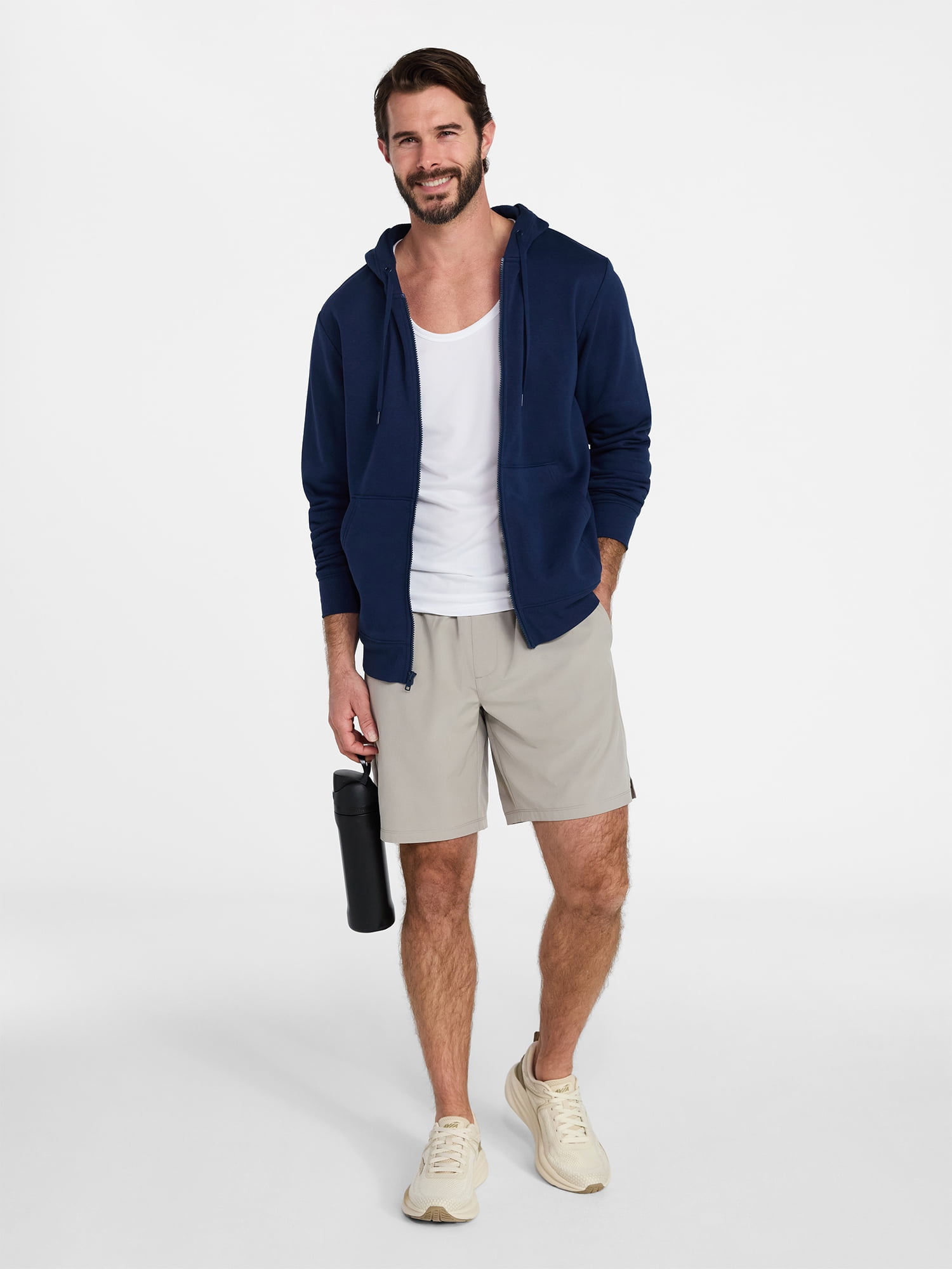 Athletic Works Men's and Big Men's Woven Running Shorts, 8" Inseams, Sizes XS-5XB