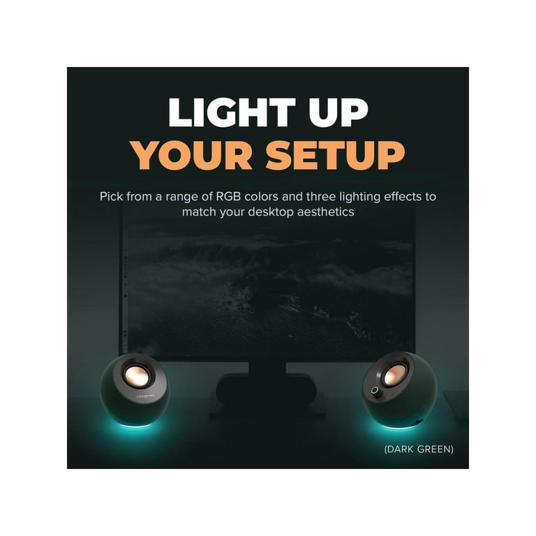 Creative Pebble Pro - Speakers - for PC - 2.0-channel - wireless