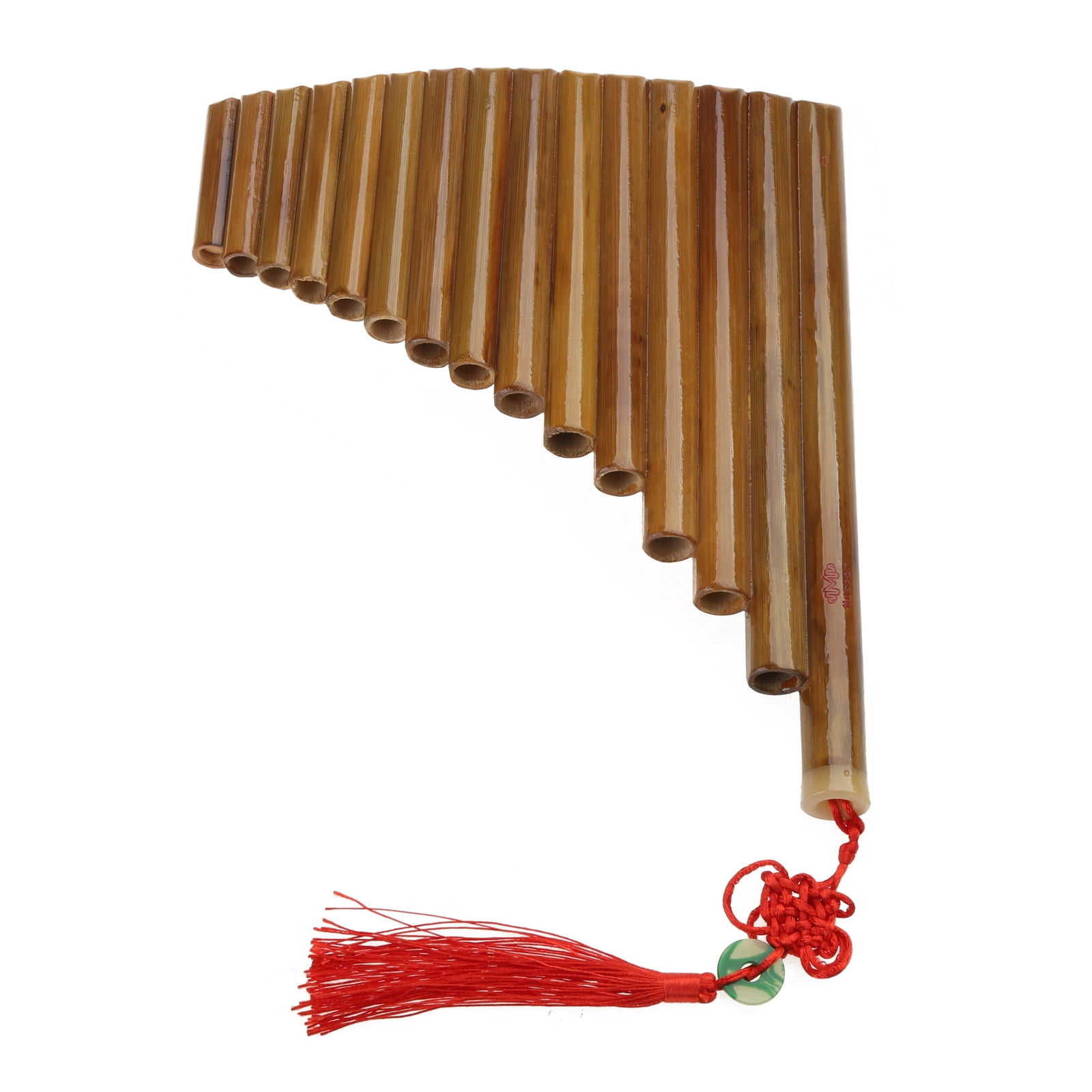 15 Pipes Traditional Brown Pan Flute G for Key Chinese Musical Instrument Pan Pipes Woodwind Instrument