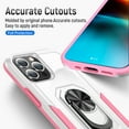 thumbnail image 5 of Designed for iPhone 14 Pro Max Case, Military-Grade Drop Protection, Shockproof Phone Case Cover, Magnetic Car Mount Ring Kickstand Bumper Hard Case for iPhone 14 Pro Max 2022,White/Pink, 5 of 8