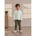 thumbnail image 4 of BemeyourBBs Toddler Baby Boys Button Down Up Shirt Kids Dress Shirts Cotton Solid Spring Fall Winter Clothes Casual Long Sleeve Shirt With Chest Pockets, 4 of 9