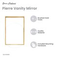 thumbnail image 3 of Pierre 35.5" Vanity Mirror in Brushed Gold, 3 of 12
