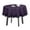 Purple, variant on Vargottam Ruffle Tablecloth Kitchen Dining Tabletop Cover Decoration Cotton Solid Table Cover Round, Black- 54 Inches Diameter