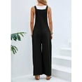 thumbnail image 3 of Cuteduck Women's Casual Loose Overalls Jumpsuits One Piece Sleeveless Wide Leg Long Pant Rompers With Pockets S-2XL, 3 of 5