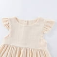 thumbnail image 6 of YunPes Girls Cotton and Linen Dress Spring Summer and Autumn Comfortable and Fashionable Flying Sleeve Dress Toddler Girls Christmas Dress, 6 of 9