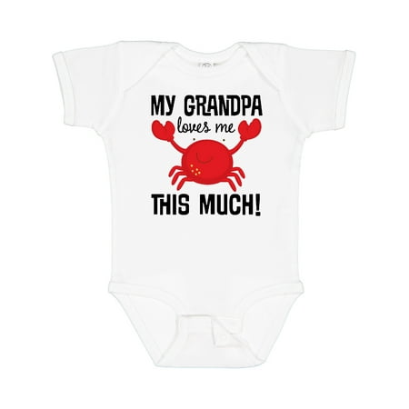 

Inktastic My Grandpa Loves Me Crab Gift Baby Boy or Baby Girl Bodysuit
