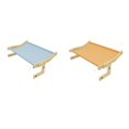 thumbnail image 1 of 2 piezas gato ventana percha extraíble dormir camas salón resistente duradero Azul Pequeño Naranja L jinwen Percha para ventana de gato, 1 of 8