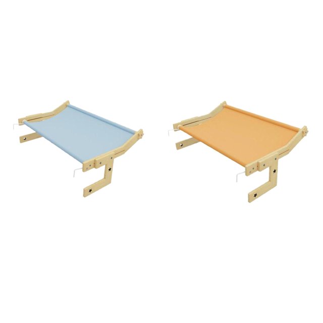 Percha para ventana de gato, 2 piezas, desmontable, ajustable, para tomar el sol, ventana de salón duradera Azul Pequeño Naranja L Zulema Percha para ventana de gato