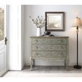 thumbnail image 2 of Home Fare Painted Laurel Accent 3 Drawer Chest in Parisian Grey, 2 of 2