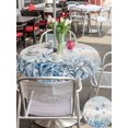 thumbnail image 5 of Outdoor Tablecloth with Umbrella Hole for Patio/Picnic/Party/Camping, Blue Coastal Waterproof Table Cloth Round Cover Washable, Summer Watercolor Vintage Starfish Corals (Dia 54"), 5 of 9