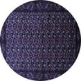 thumbnail image 1 of Ahgly Company Machine Washable Indoor Round Oriental Blue Industrial Area Rugs, 5' Round, 1 of 4