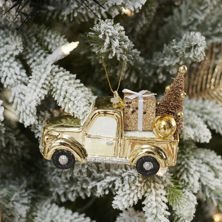 Black and gold on sale christmas ornaments