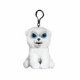 thumbnail image 3 of Mochila de felpa con clip Feisty Pets Mini Karl the Snarl Polar Be, 3 of 3