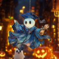 thumbnail image 5 of Cute Ghost Pendant 2D Wall Window Pendant Round Chain Festival Pendant, 5 of 5