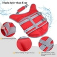 thumbnail image 4 of VIVAGLORY Dog Life Jacket Neoprene Vest for Swimming, Sports Style, Red, Small, 4 of 7