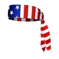 thumbnail image 2 of USA 250th Anniversary Patriotic Headband for Men Women, 1776-2026 U.S. Flag Wide Sweatband, Red White Blue Stars and Stripes Crisscross Hair Accessory for Running, Yoga, 4th of July Parades, Lazyguy, 2 of 8
