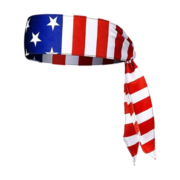 Patriotic American Flag Headbands for Men Women, Non Slip Soft Cotton Stretchy Sports Hair Bands for 4th of July Independence Day
