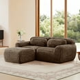 thumbnail image 4 of ZenNook Plush Cloud Ottoman for Modular Sectional, Comfy Compressed Footrest Stool, Fluffy Boneless Floor Ottoman for Living Room, Soft Plush Cushion Seat, No Assembly (Choco), 4 of 6