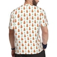 thumbnail image 2 of Wukai Cute Carrot Print Print Men's Short-Sleeved Mesh T-Shirt,Quick-Dry Short Sleeve Workout T-Shirt-Small, 2 of 8
